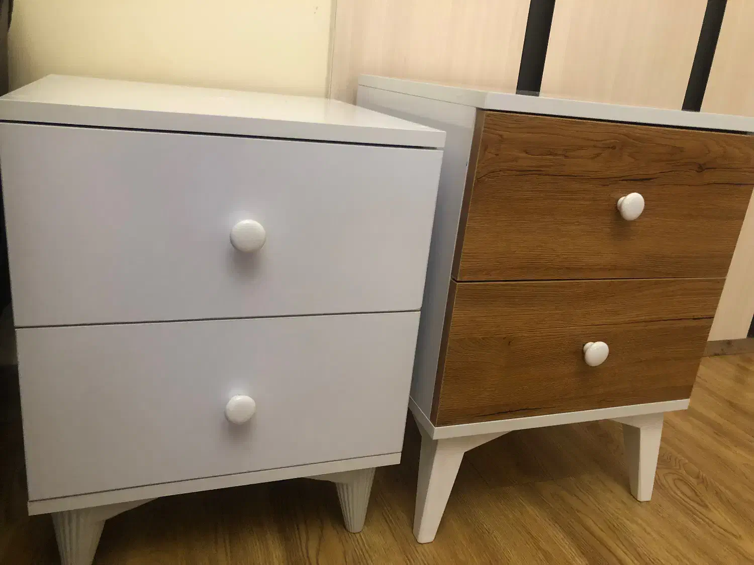 پاتختی دو کشو دو رنگ|جاکفشی، کمد، دراور|تبریز, |دیوار