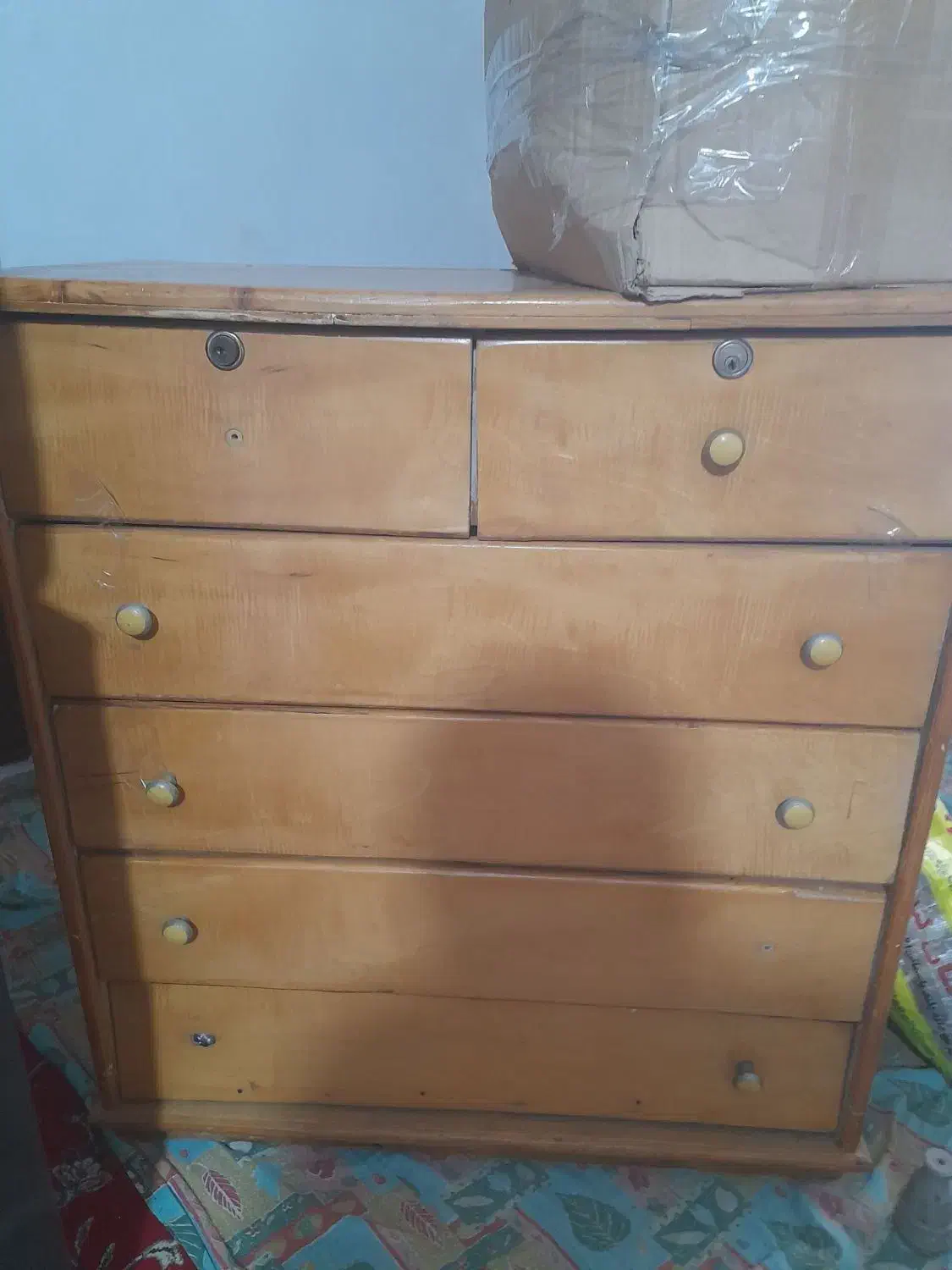 ۱ عدد دراور چوبی تمیز|جاکفشی، کمد، دراور|گنبد کاووس, |دیوار