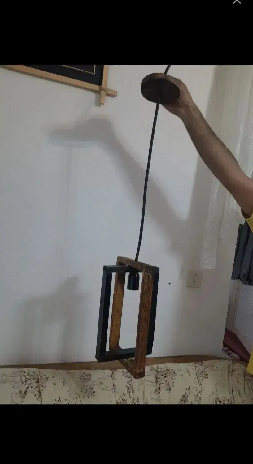 لوستر چوبی|لوستر و چراغ آویز|باسمنج, |دیوار