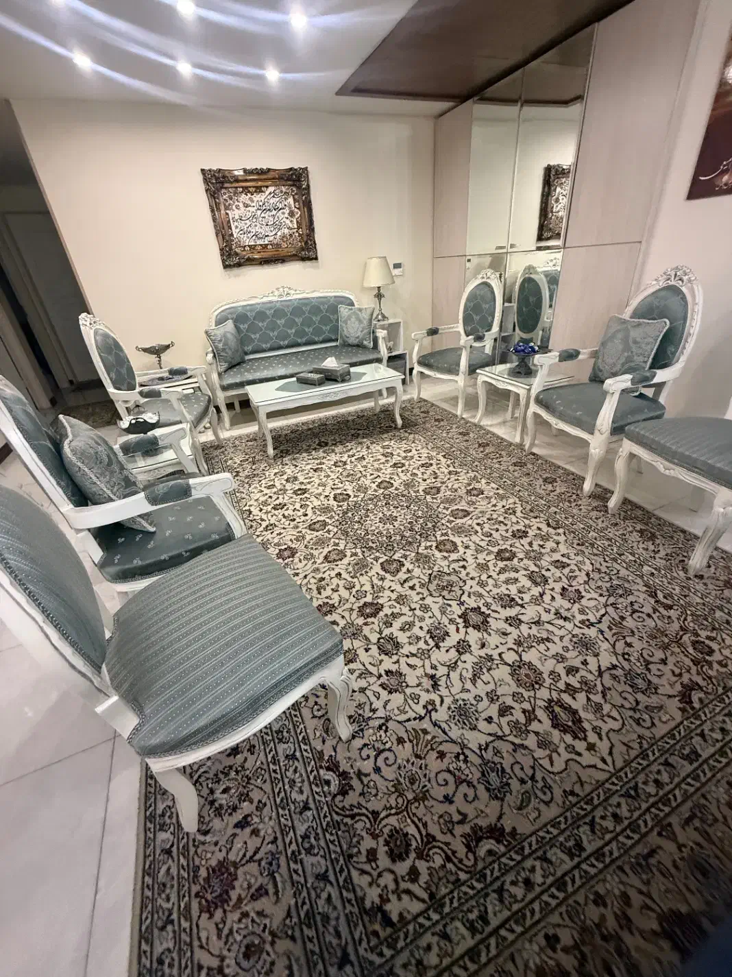 فروش مبل استیل ۸ نفره با میز ناهارخوری ۸ نفره|مبلمان خانگی و میز عسلی|تهران, شهرک دانشگاه|دیوار