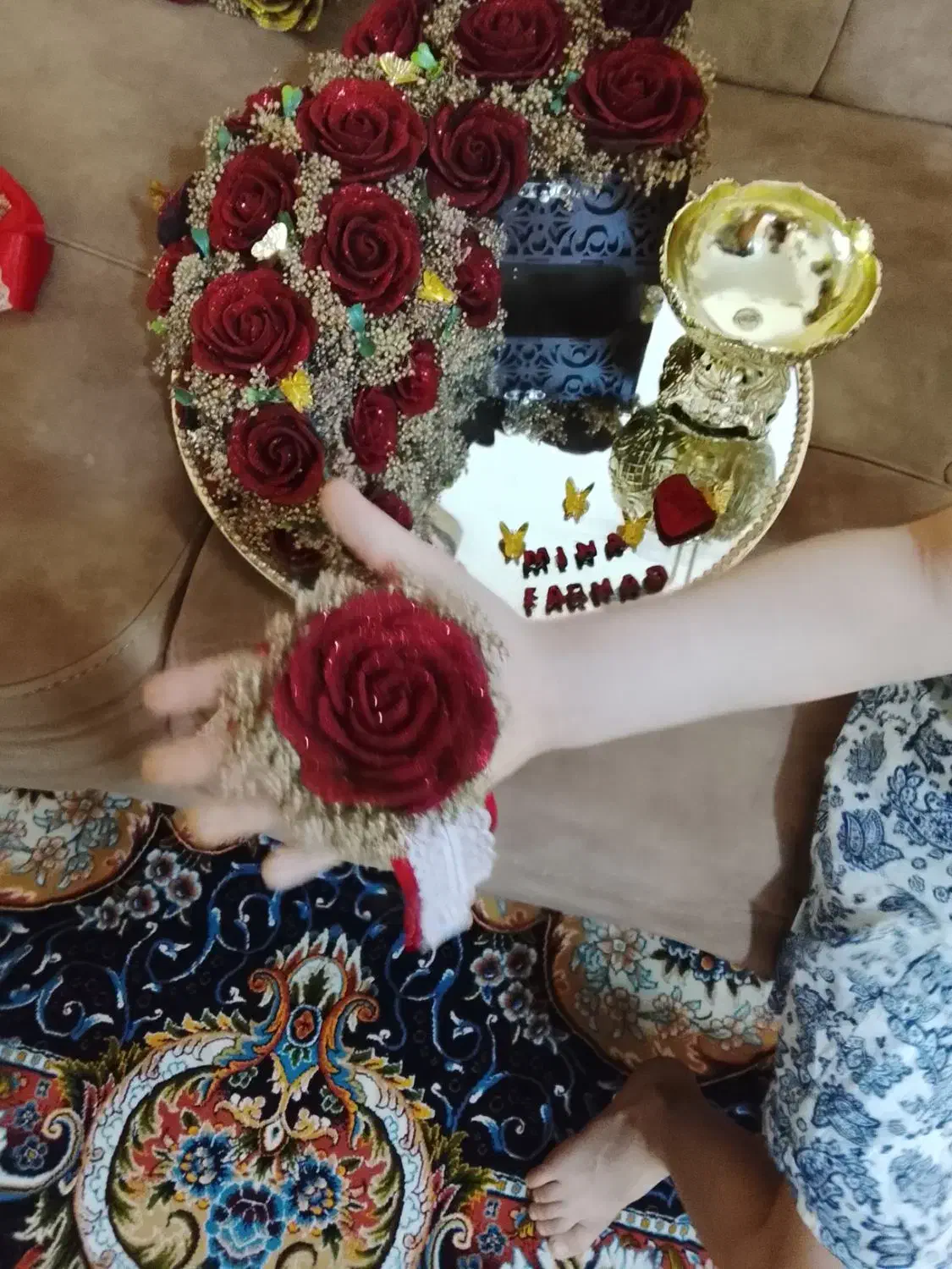 سینی حنا بندان|صنایع دستی و سایر لوازم تزئینی|کرج, شهرک فهمیده|دیوار