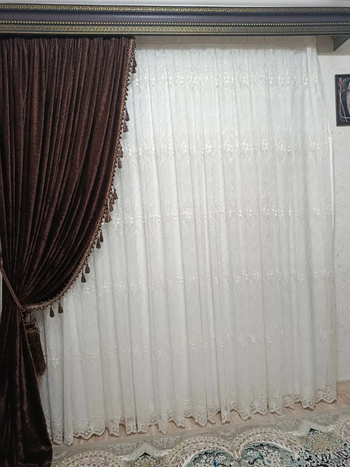 دوعدد پرده|پرده، رانر، رومیزی|رضوانشهر, |دیوار