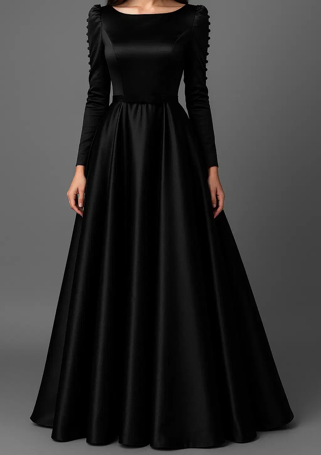 لباس مجلسی ساتن مشکی|لباس|آمل, |دیوار