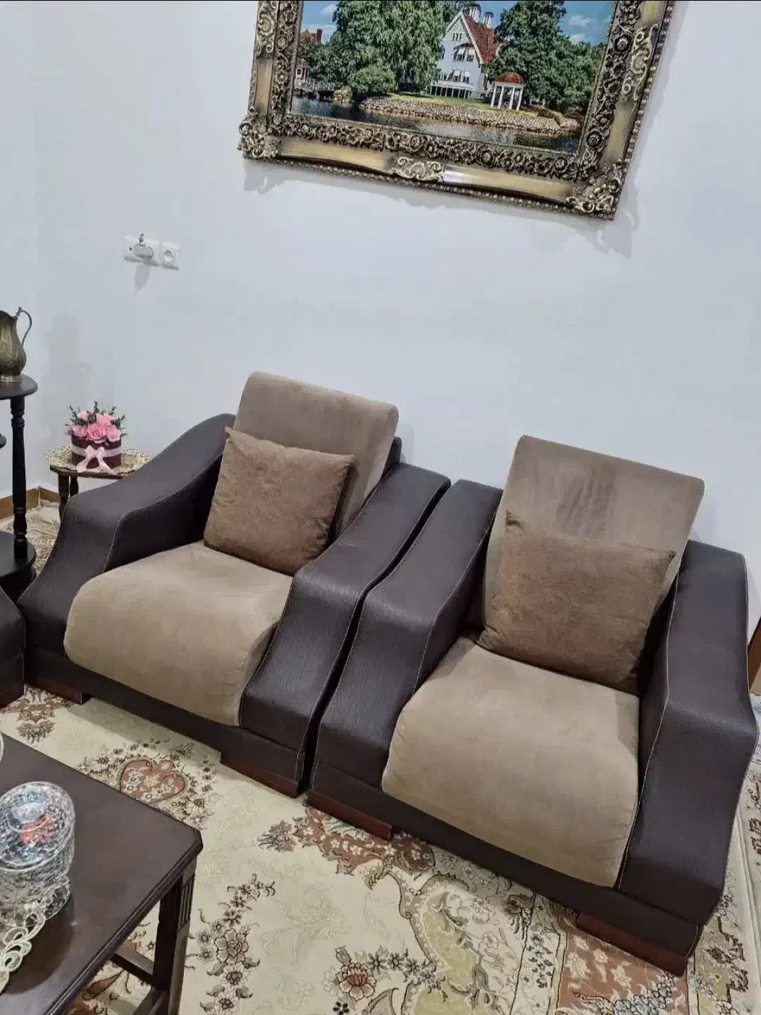 مبل چرم هفت نفره|مبلمان خانگی و میز عسلی|خرم‌آباد, |دیوار