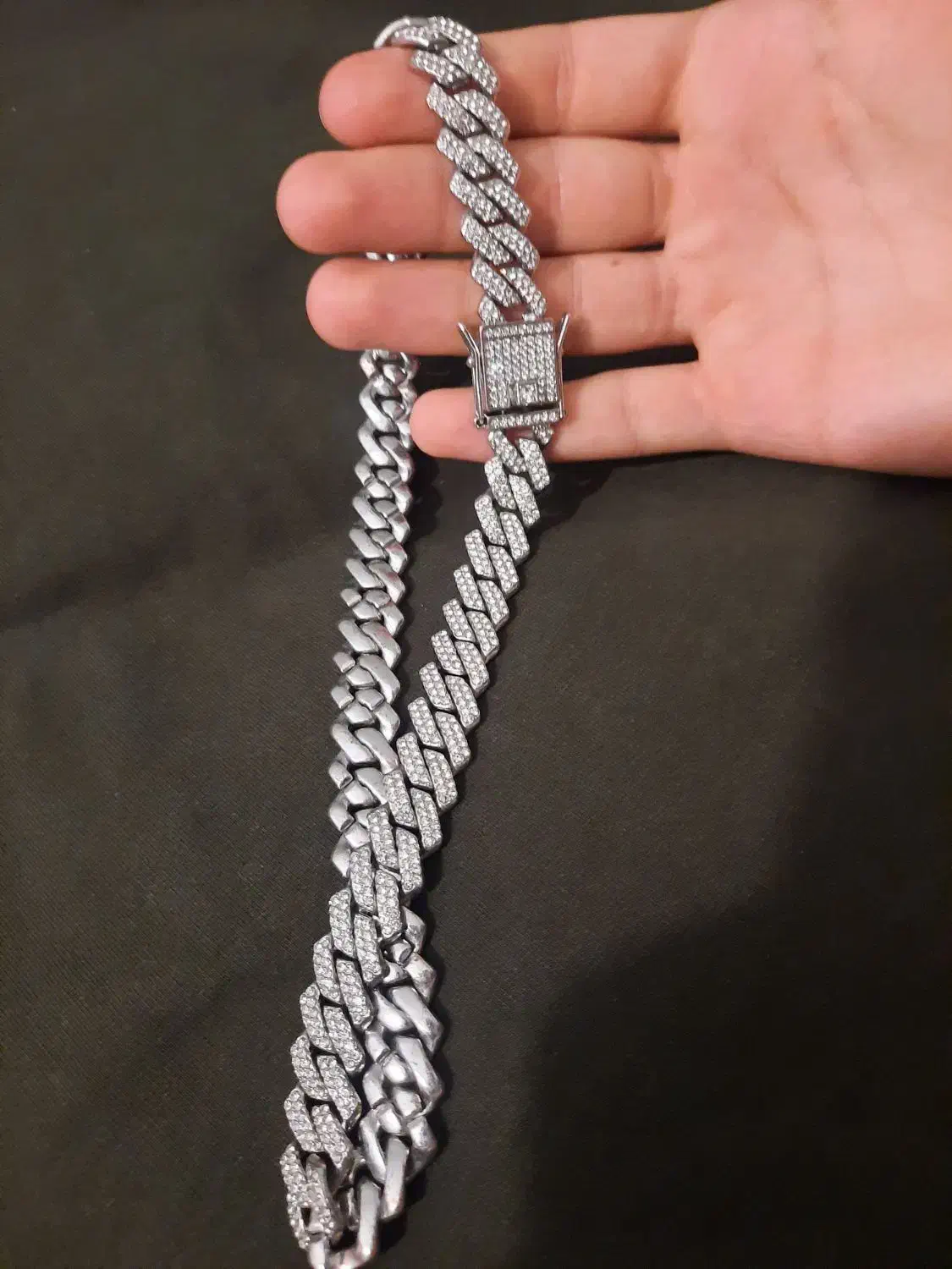 زنجیر گردنبند فول نگین|بدلیجات|ارومیه, |دیوار