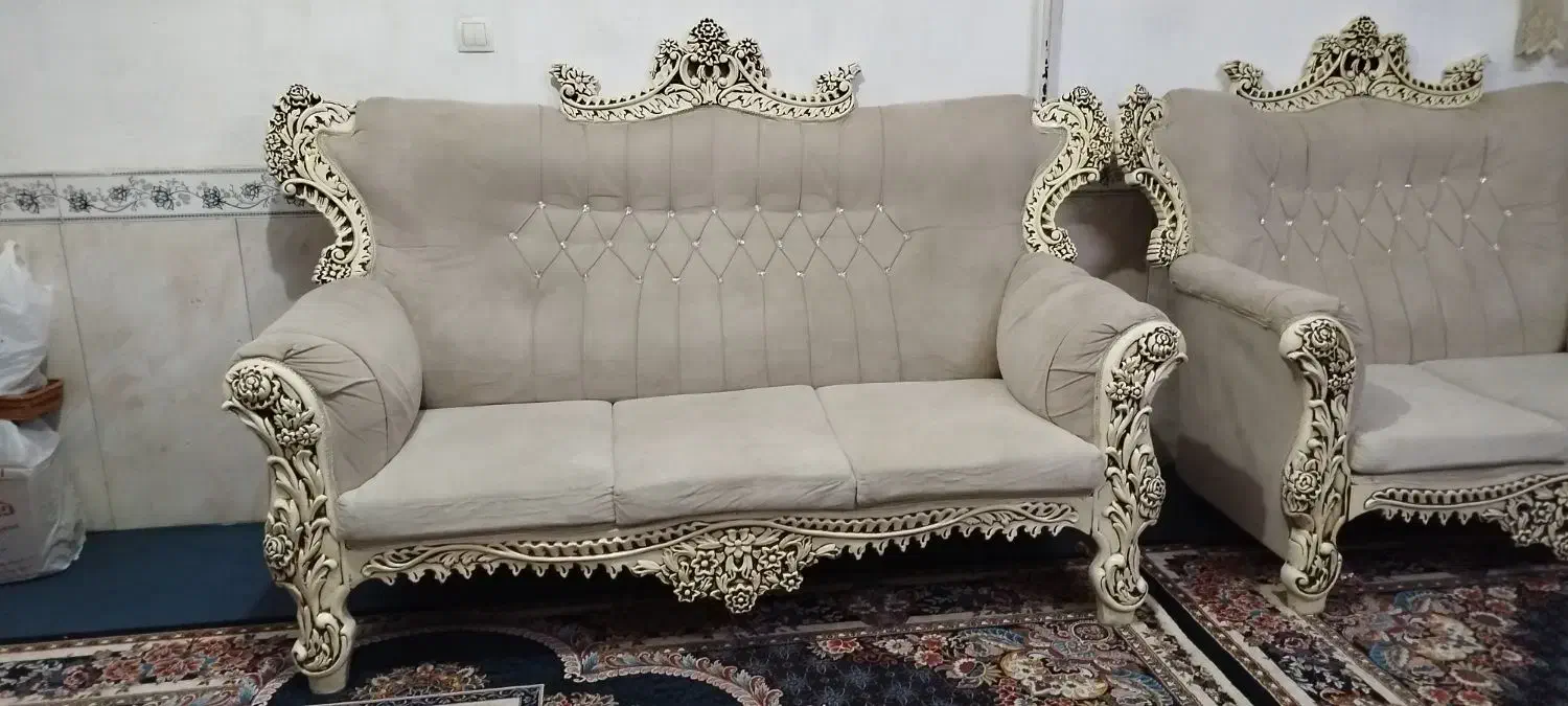 یک دست مبل هفت نفره|مبلمان خانگی و میز عسلی|پاکدشت, پاکدشت (مامازند)|دیوار