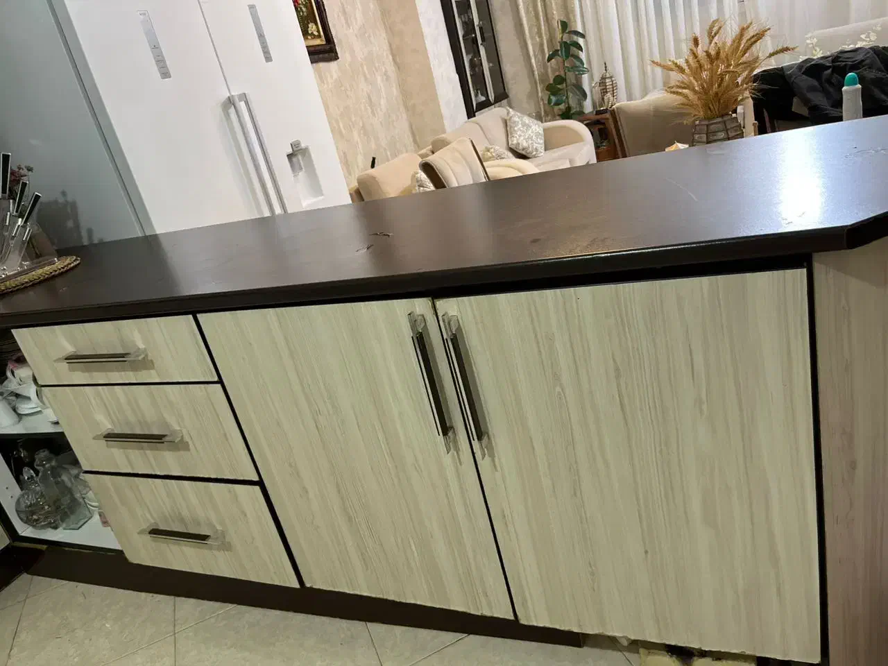 کابینت دست دوم بهمراه هود و گاز و سینک|کتابخانه، شلف، قفسههای دیواری|بندرعباس, |دیوار