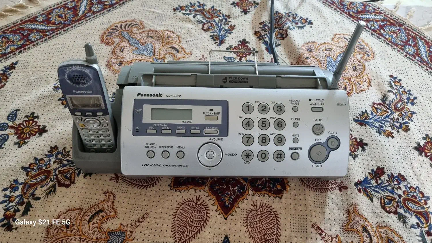 فکس تلفن بیسیم پاناسونیک اصل مدل KX-Fg2452|پرینتر، اسکنر، کپی، فکس|قم, انسجام|دیوار