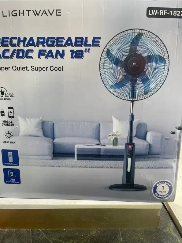 پنکه ایستاده شارژی برقی لایت ویو|پنکه و تصفیهکنندهٔ هوا|یزد, |دیوار