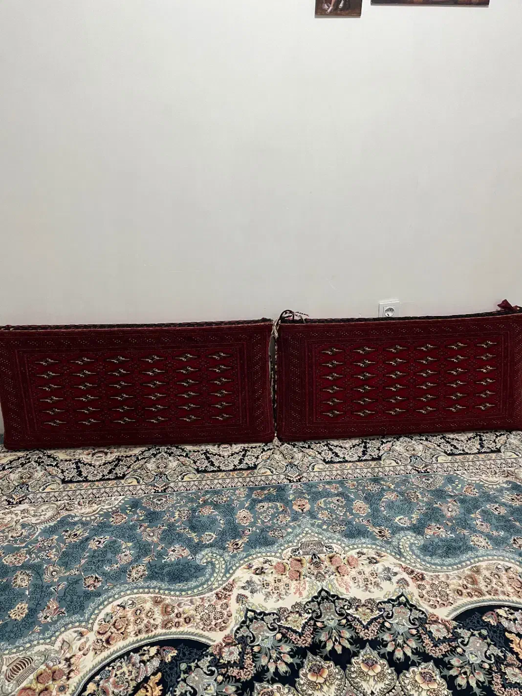 ۴جفت پشتی ترکمنی دست بافت|پشتی|بجنورد, |دیوار