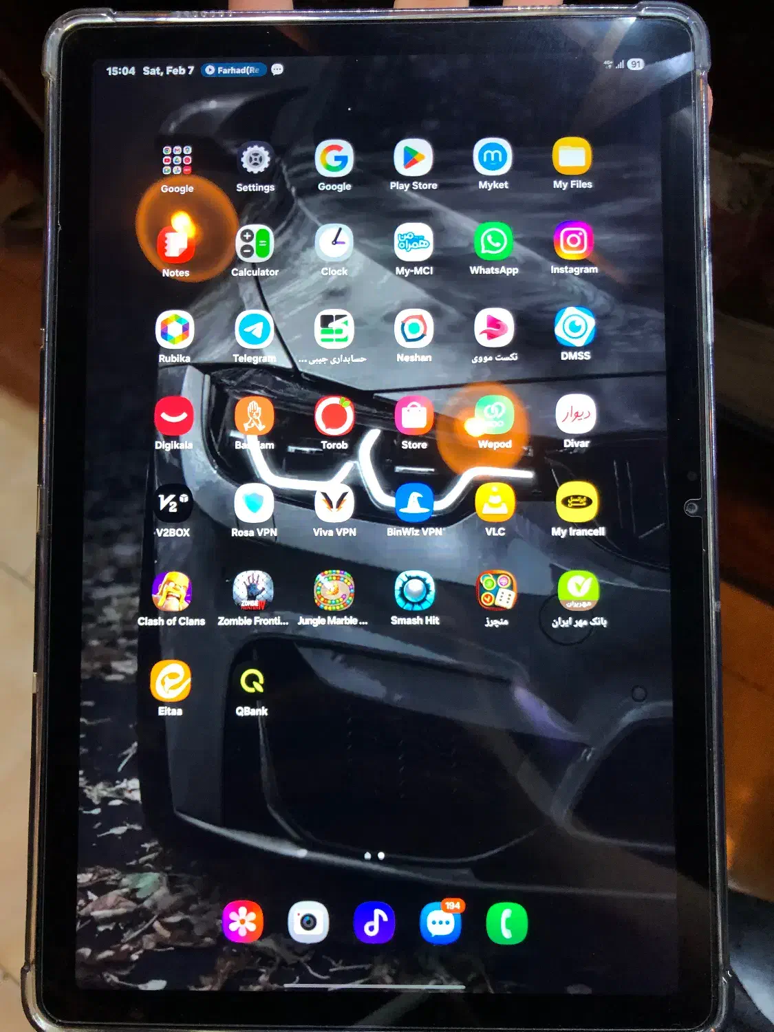 تبلت a9 plus|تبلت|قم, قلعه کامکار|دیوار