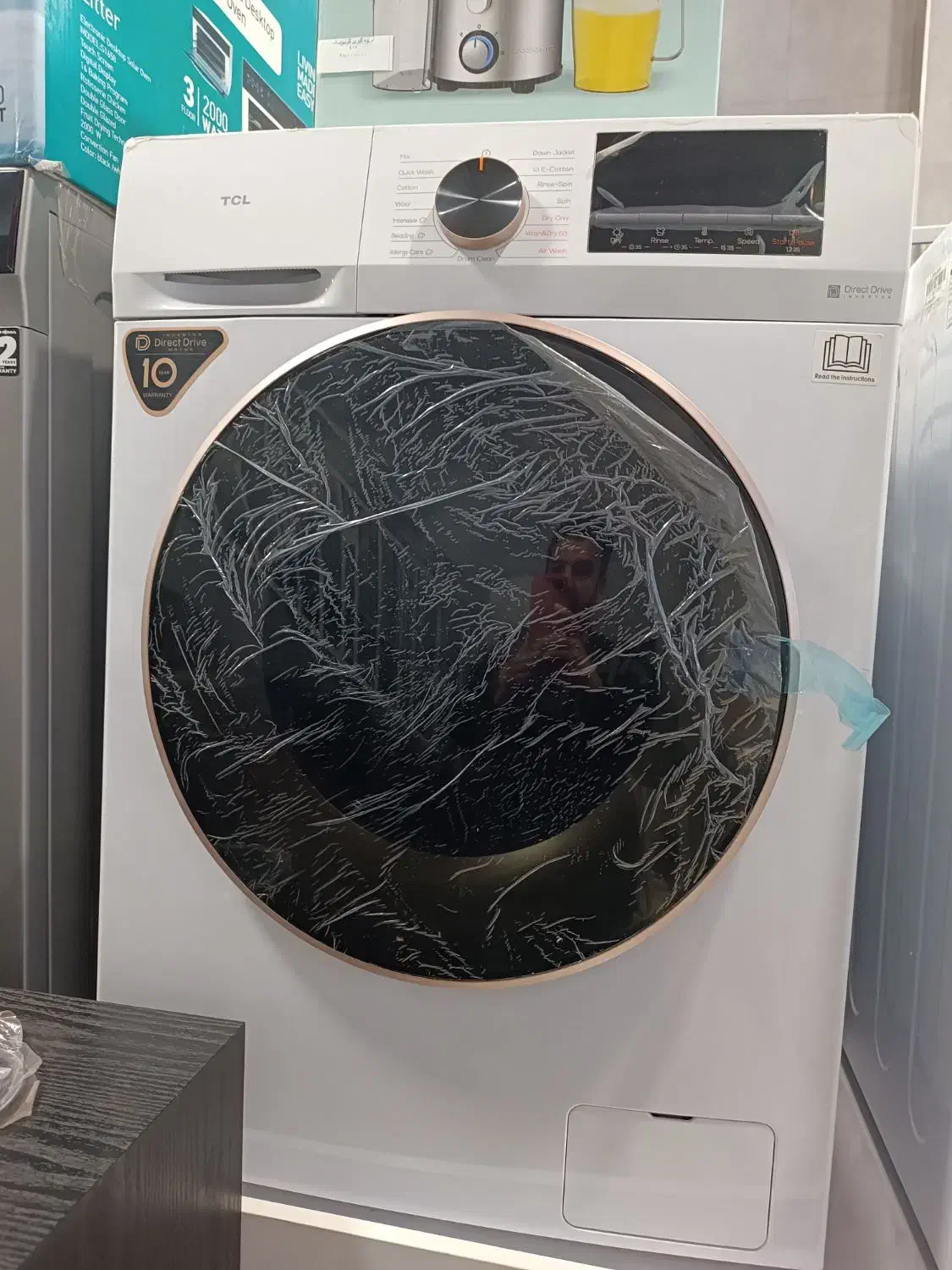 ماشین لباسشویی تی سی ال ۱۰ کیلو|ماشین لباسشویی و خشک‌کن لباس|تبریز, |دیوار