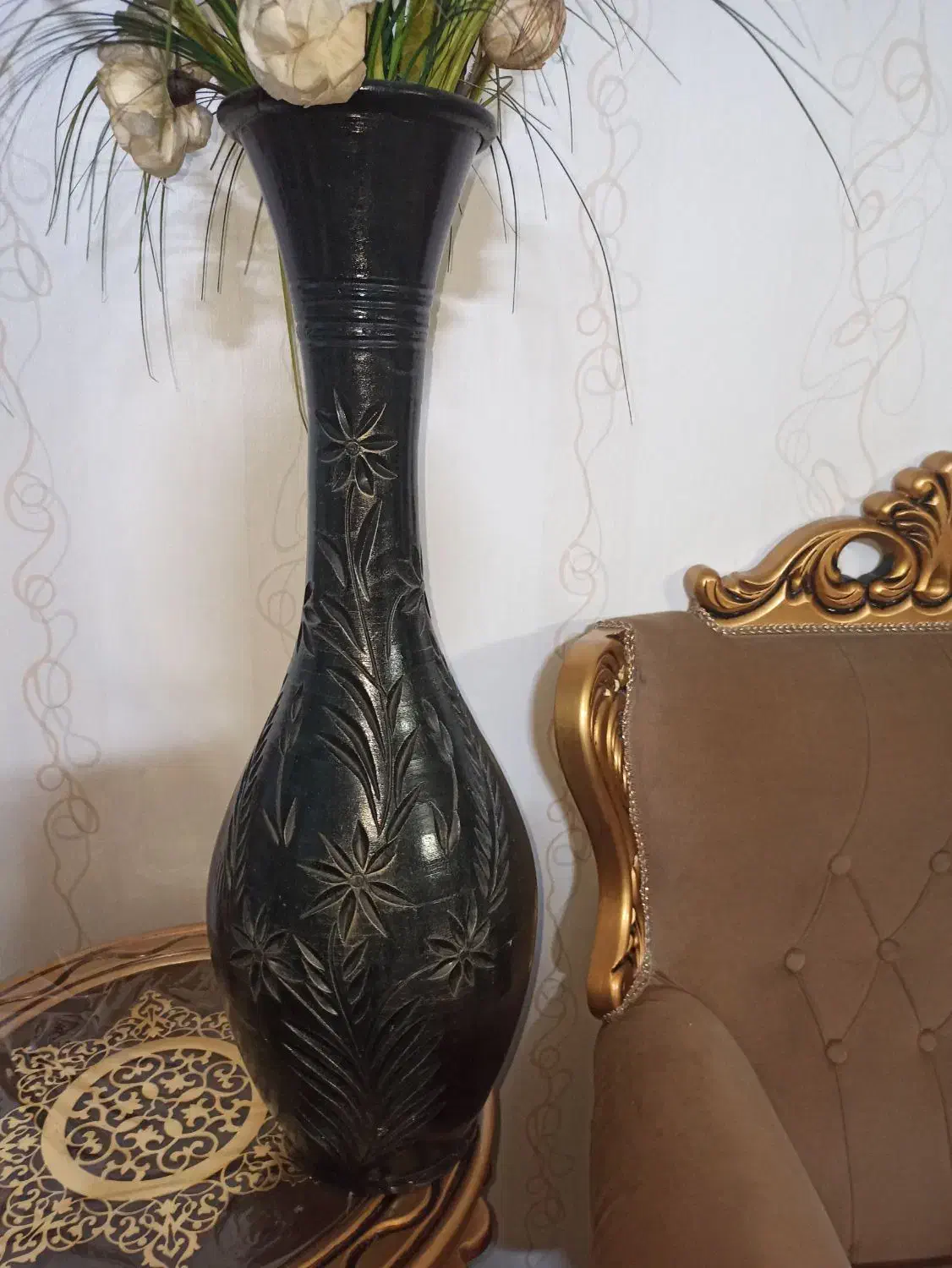 گلدان سفالی|گل مصنوعی|مشهد, خواجه ربیع|دیوار