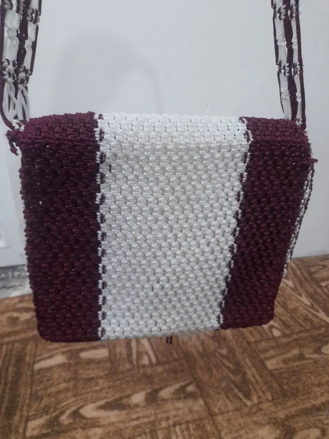 کیف مکرومه دستباف|کیف، کفش، کمربند|گلبهار, شهر جدید گلبهار|دیوار