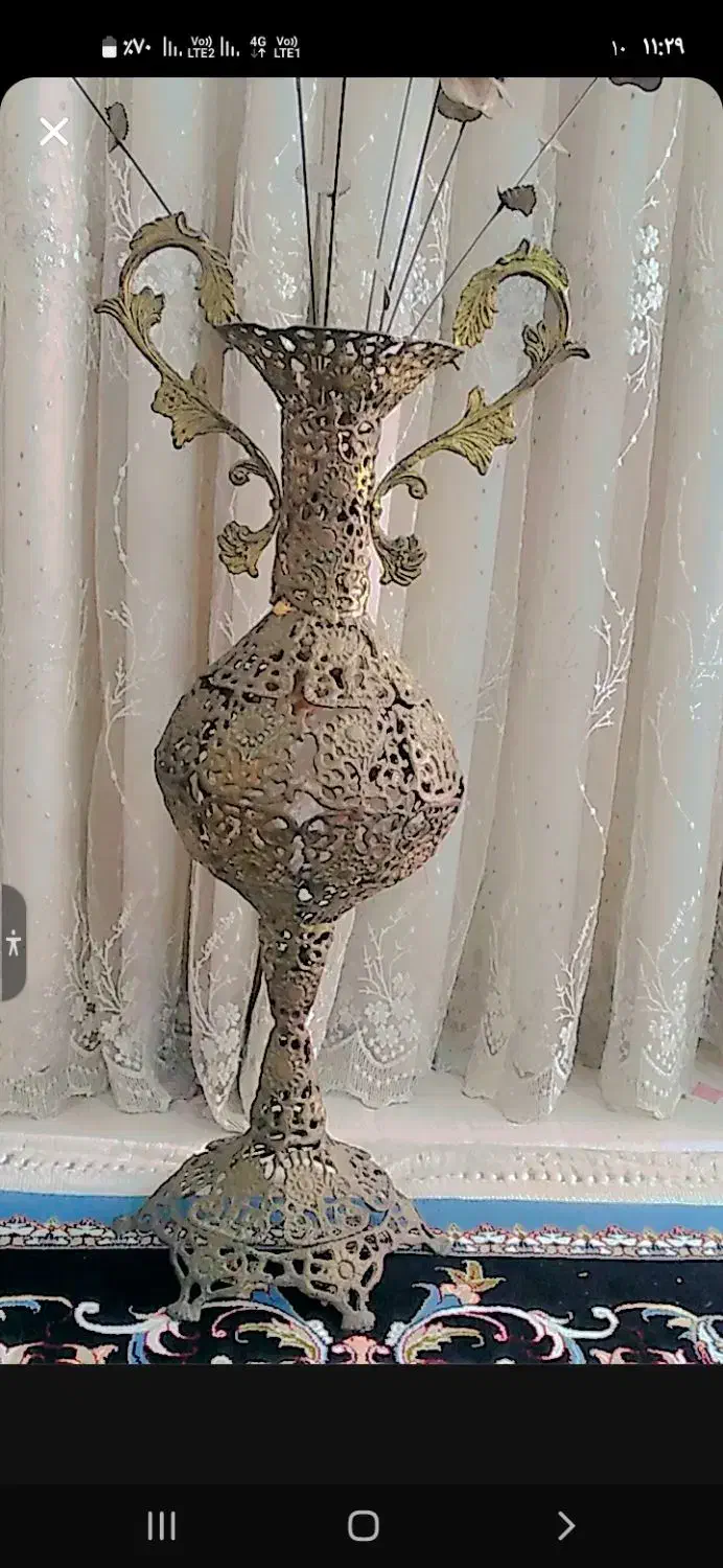 گلدان برنجی|مجسمه، تندیس، ماکت|باوی, |دیوار