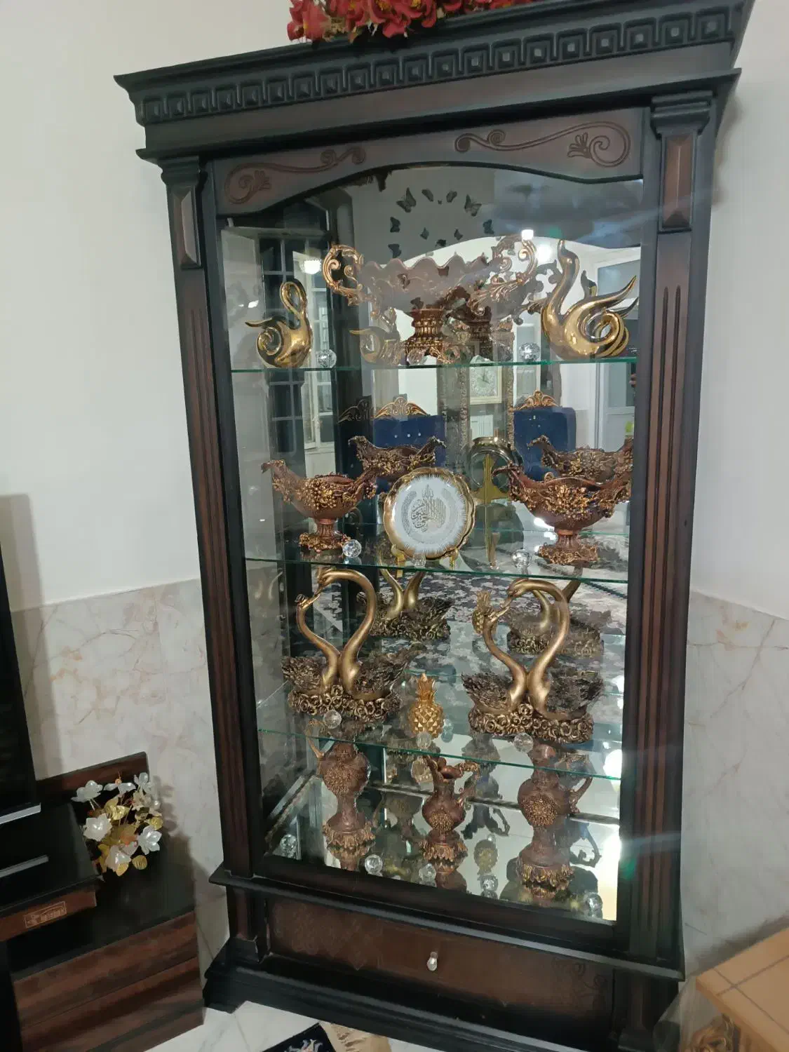 بوفه ومیز تلویزیون و آینه کنسول و ساعت ایستاده|بوفه، ویترین، کنسول|ارومیه, |دیوار