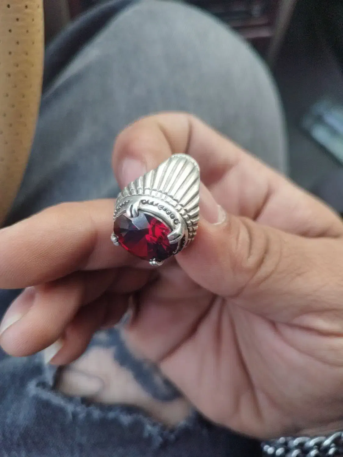 انگشتر دست ساز قدیمی یاقوت|جواهرات|قم, حاج زینل|دیوار