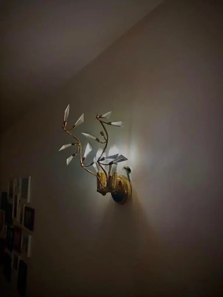 لوستر و آویز طلایی شیک اصل|لوستر و چراغ آویز|ساری, |دیوار