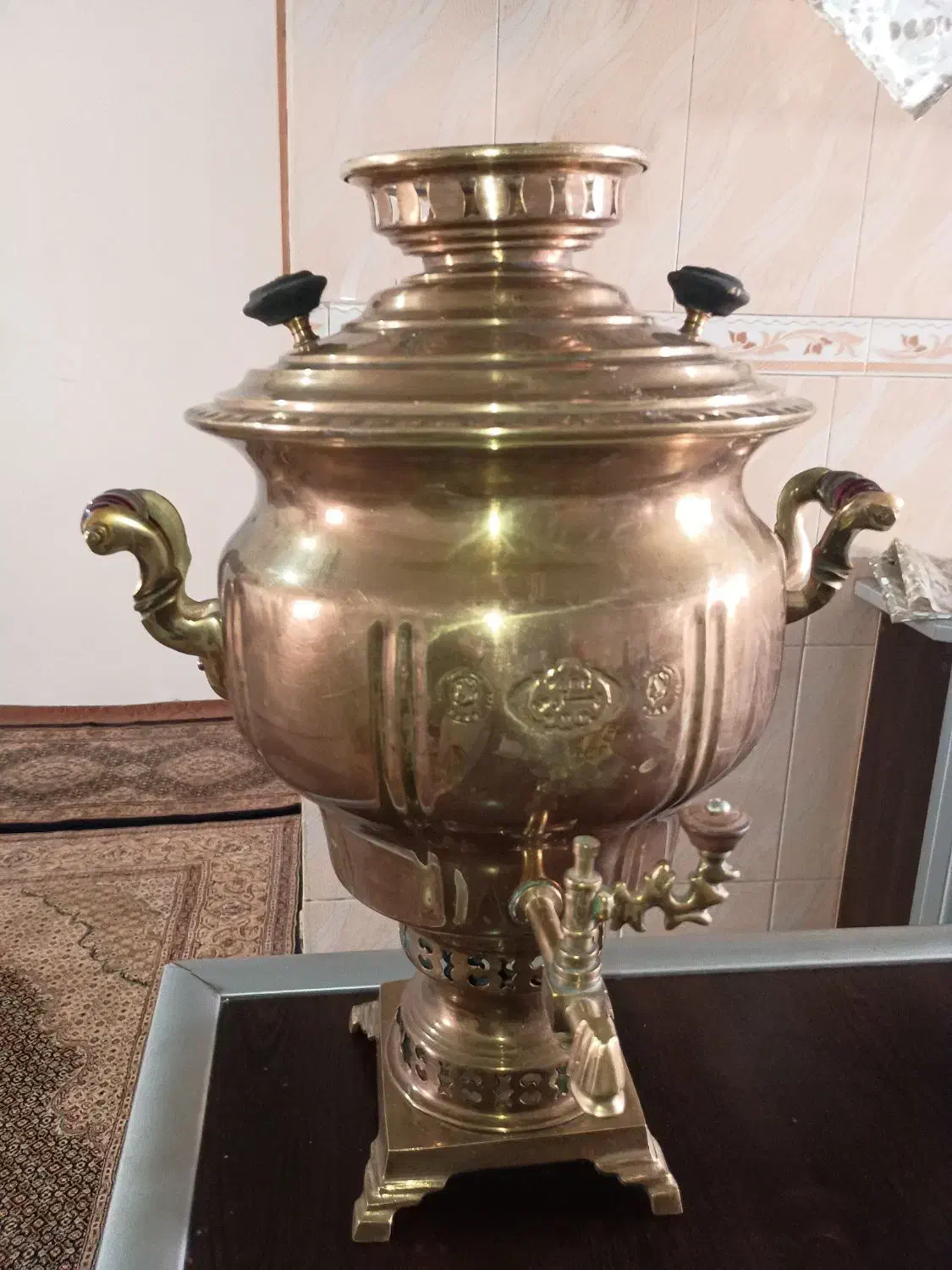 سماور زغالی مسی|سماور، چای‌ساز، قهوه‌ساز|ارومیه, |دیوار