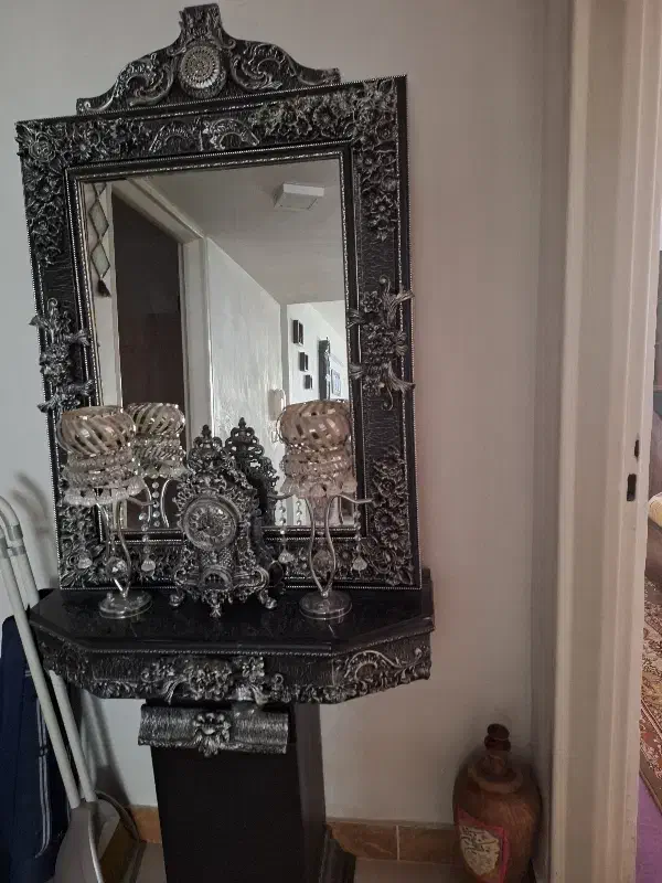 ساعت و آینه شمعدان فروشی|آینه|مهاجران, |دیوار