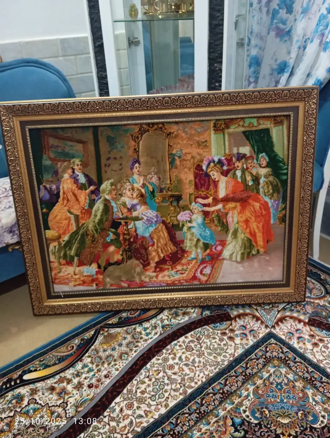 تابلوفرش دستبافت فرانسوی بزرگ|تابلو فرش|قم, منبع آب|دیوار