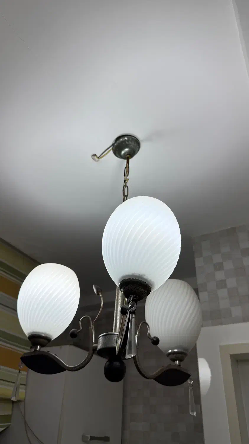 لوستر سه شاخه|لوستر و چراغ آویز|گرگان, |دیوار