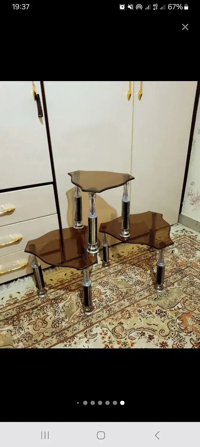 سه عدد عسلی و سماور *نونو*|مبلمان خانگی و میز عسلی|کرمانشاه, |دیوار