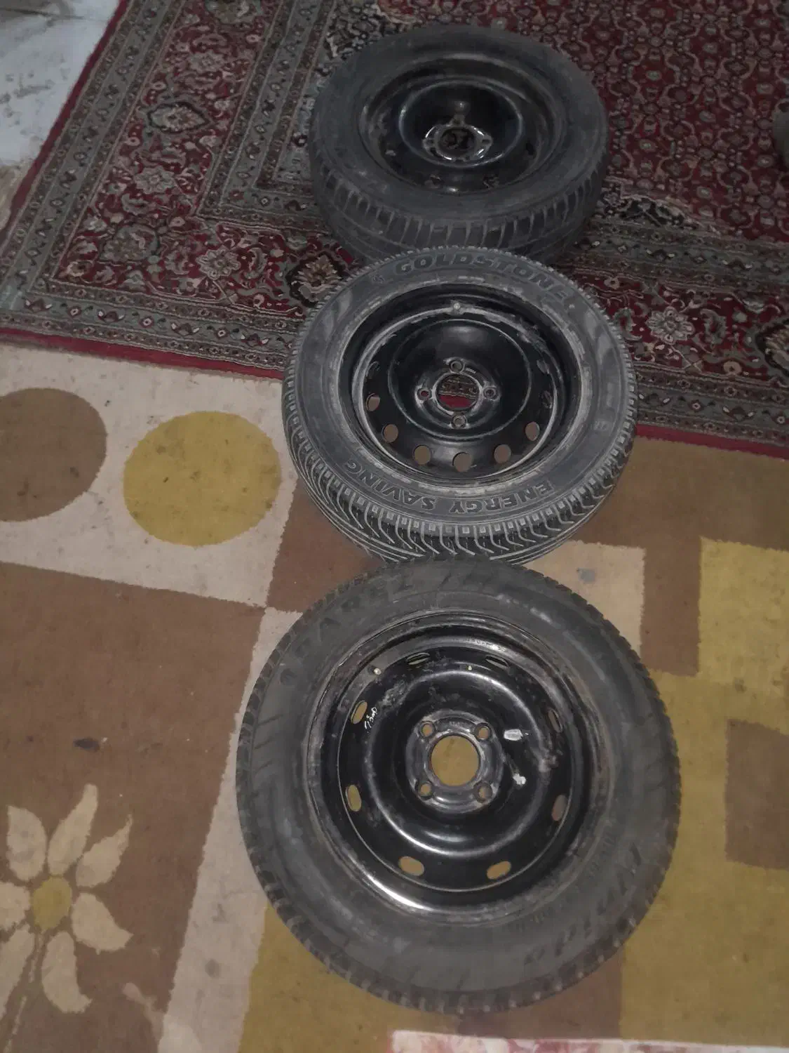 ۳تا رینگ سالم با لاستیک|قطعات یدکی و لوازم جانبی|کارون, |دیوار