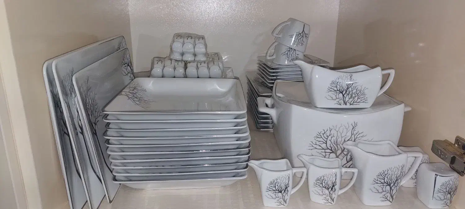 سرویس چینی ۱۸ نفره|ظروف سرو و پذیرایی|ساری, |دیوار