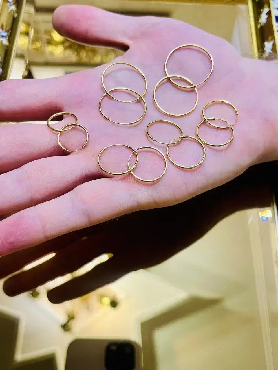 گوشواره حلقه ای از ۴میلیون طلا کم وزن|جواهرات|ساوه, |دیوار