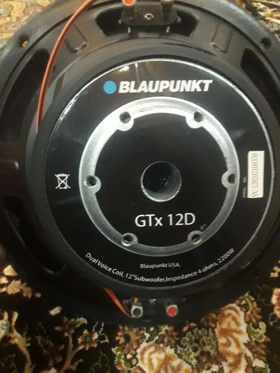 ساب ووفر ۱۲ اینچ ۲۲۰۰w ساخت امریکا|صوتی و تصویری|نمین, |دیوار