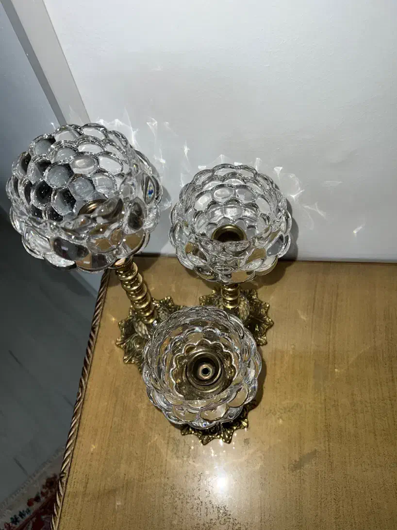 آباژور شمعدان سه تایی|لوستر و چراغ آویز|اردبیل, |دیوار