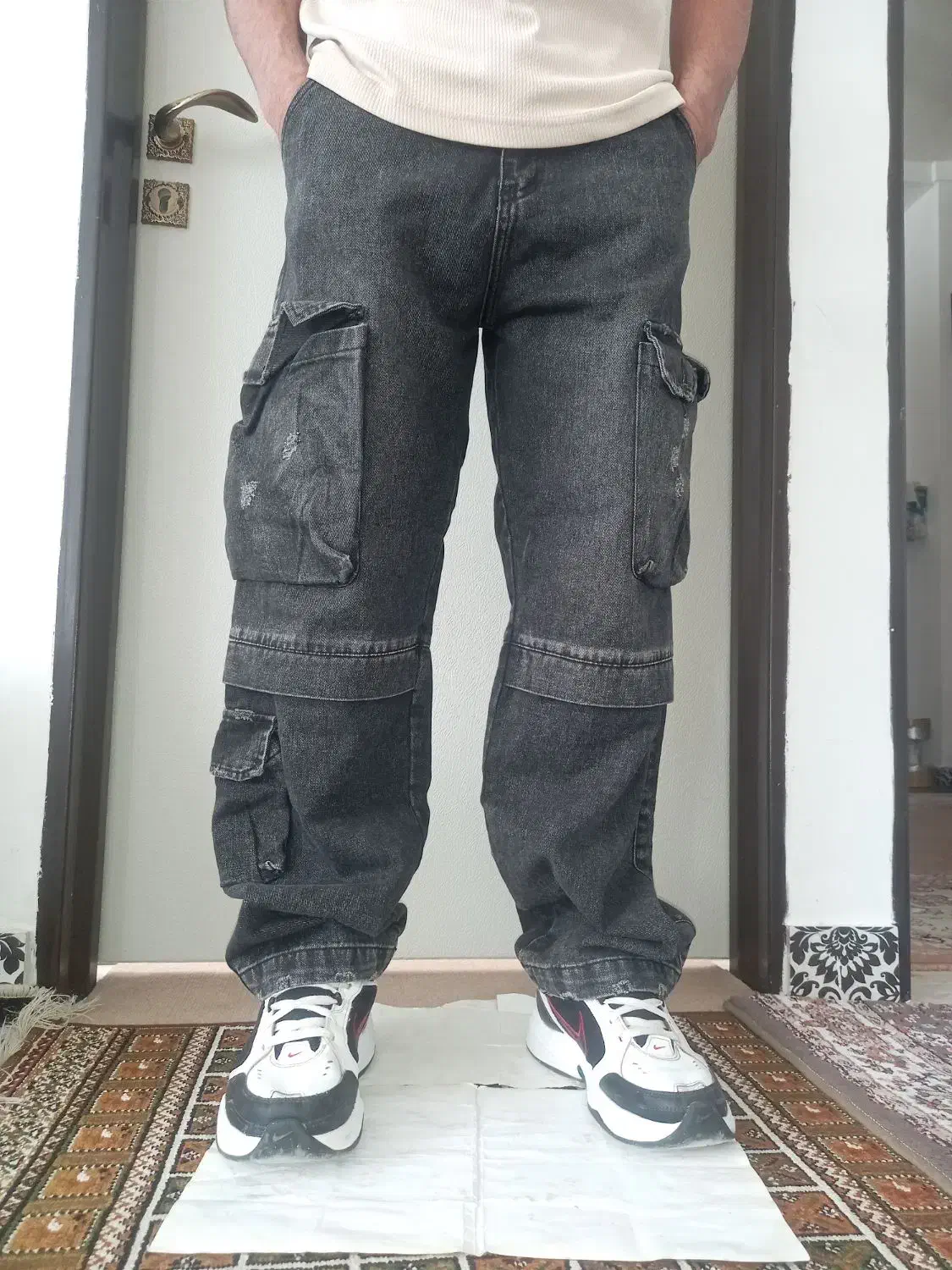 دوعددشلوار جین بگ و اسلش چریکی|لباس|کرمانشاه, |دیوار