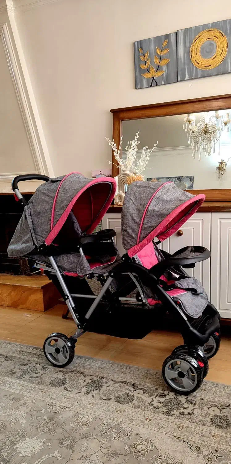 کالسکه دوقلو پشت سرهم دوقولو دو قلو دونفره ۲قلو|کالسکه و لوازم جانبی|تهران, پونک|دیوار