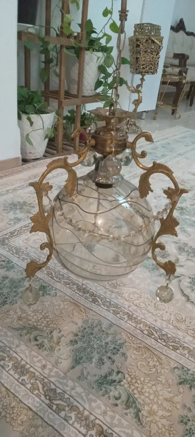 لوستر برنز یا برنج درحدنو|لوستر و چراغ آویز|گلستان (تهران), |دیوار