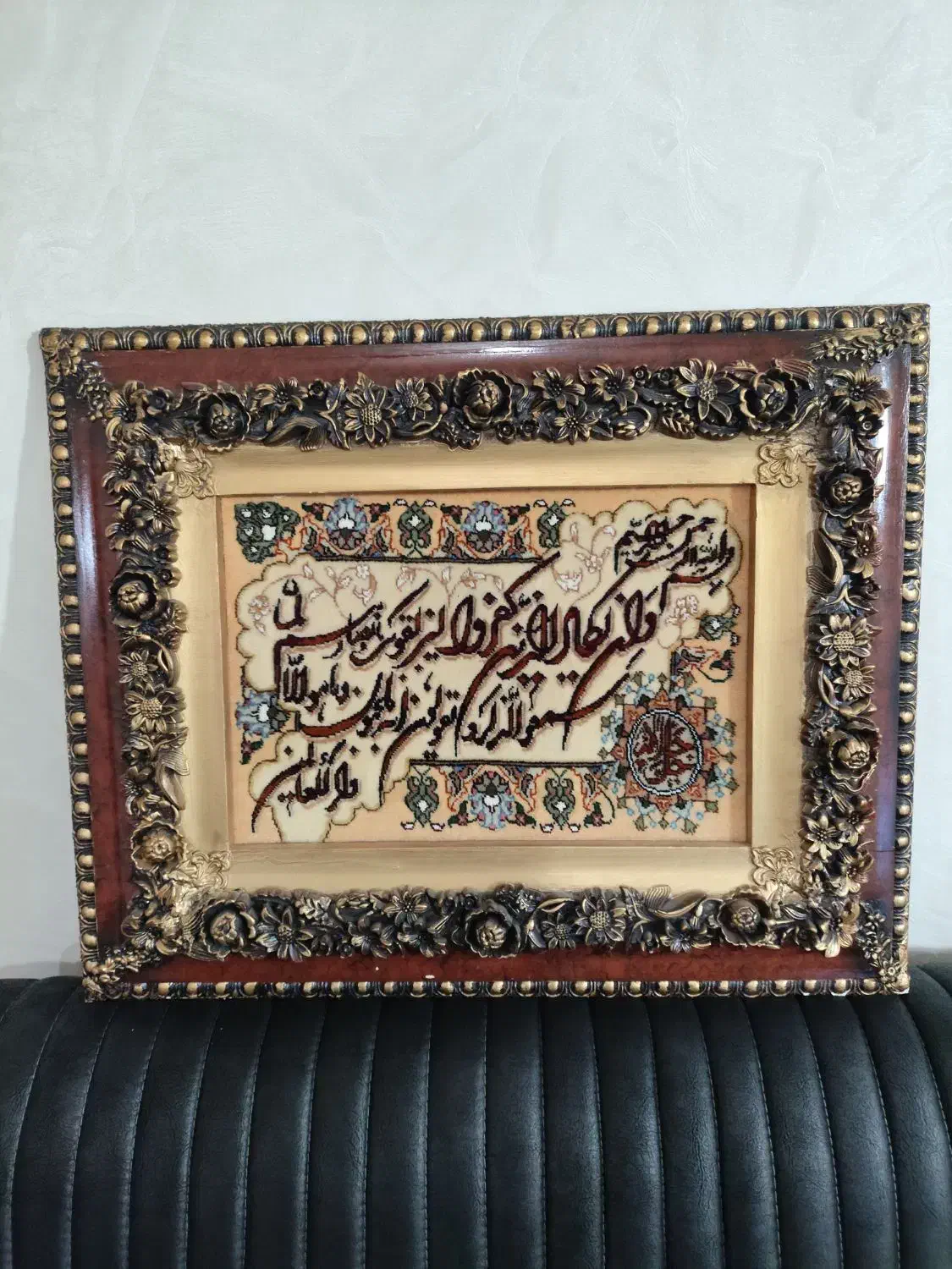 تابلو فرش وان یکات باقاب مخصوص|تابلو فرش|شبستر, |دیوار