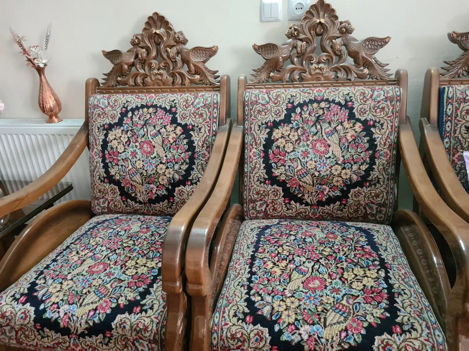 مبل قالی دستبافت|مبلمان خانگی و میز عسلی|کرمان, |دیوار