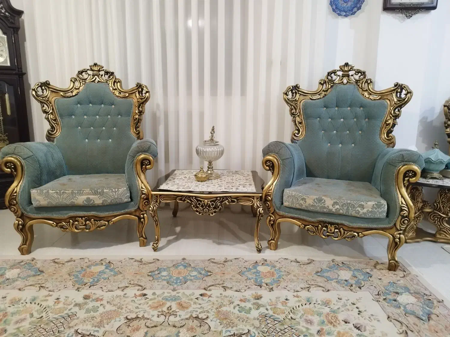 فروش مبل استیل۹نفره ،چوب روس|مبلمان خانگی و میز عسلی|کردکوی, |دیوار