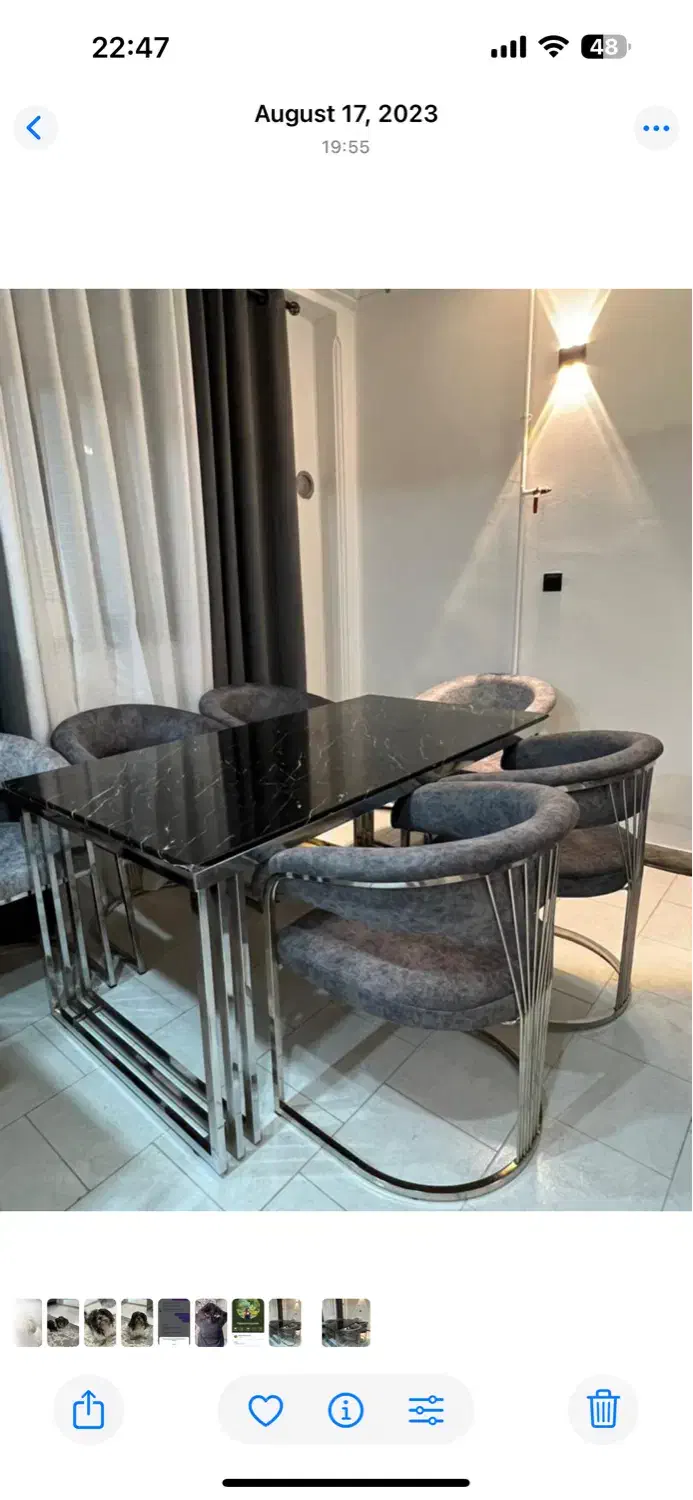 میز ناهارخوری ۶ نفره|میز و صندلی غذاخوری|رشت, معلم|دیوار