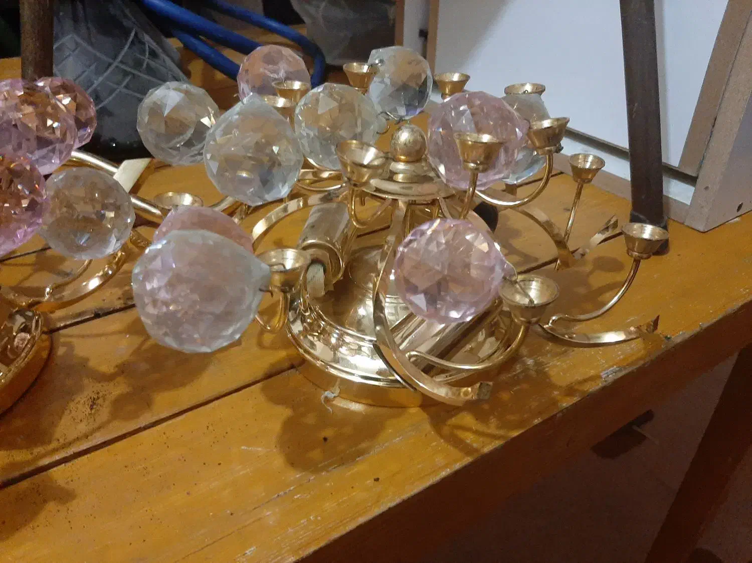 لوستر با گوی های شیشه ای|لوستر و چراغ آویز|اهواز, زندوکیلی|دیوار