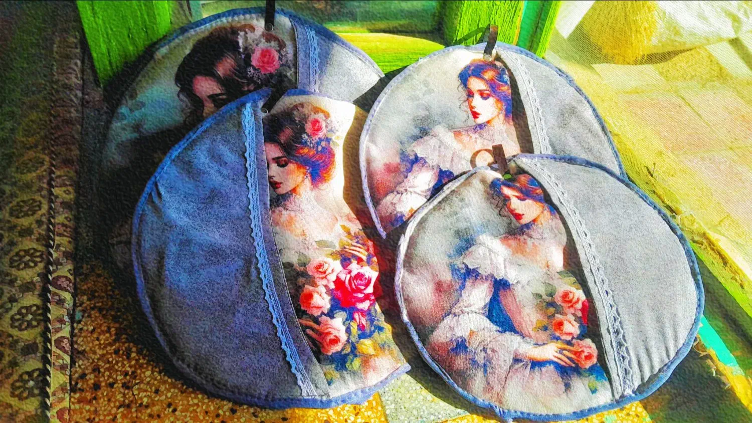 سفارش دوخت سرویس اشپزخانه برای عروس خانوم ها|سفره، حوله، دستمال آشپزخانه|چهاردولی, |دیوار