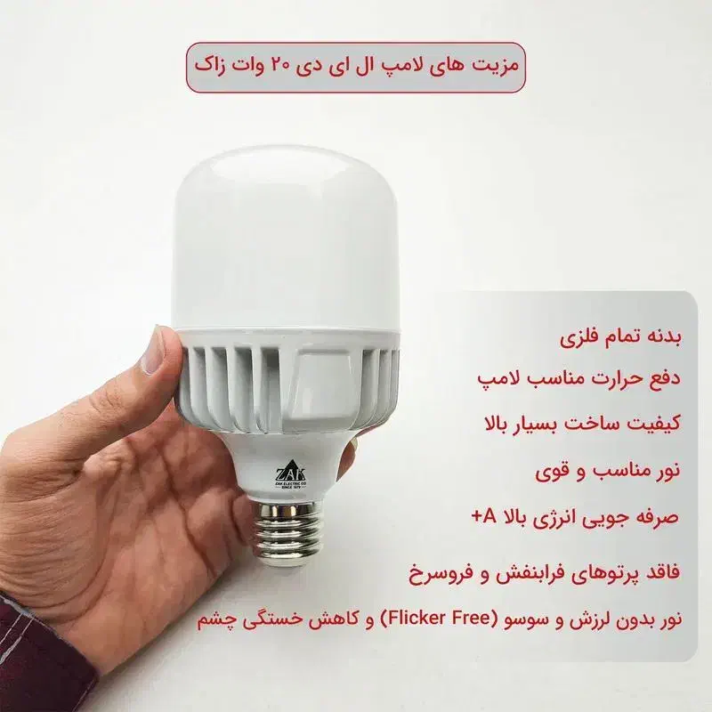 لامپ ال ای دی 20 وات نور آفتابی|لامپ و چراغ|دهگلان, |دیوار