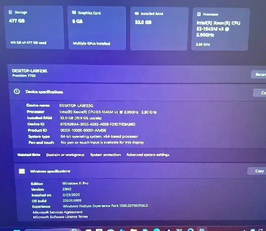 لپتاپdeel precision7720|رایانه همراه|کیش, |دیوار