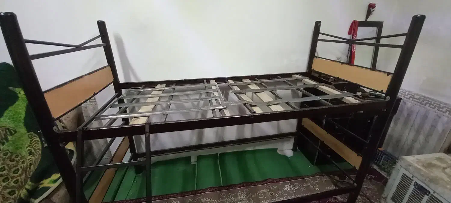 تخت دوطبقه فلزی|تخت و سرویس خواب|همدان, |دیوار