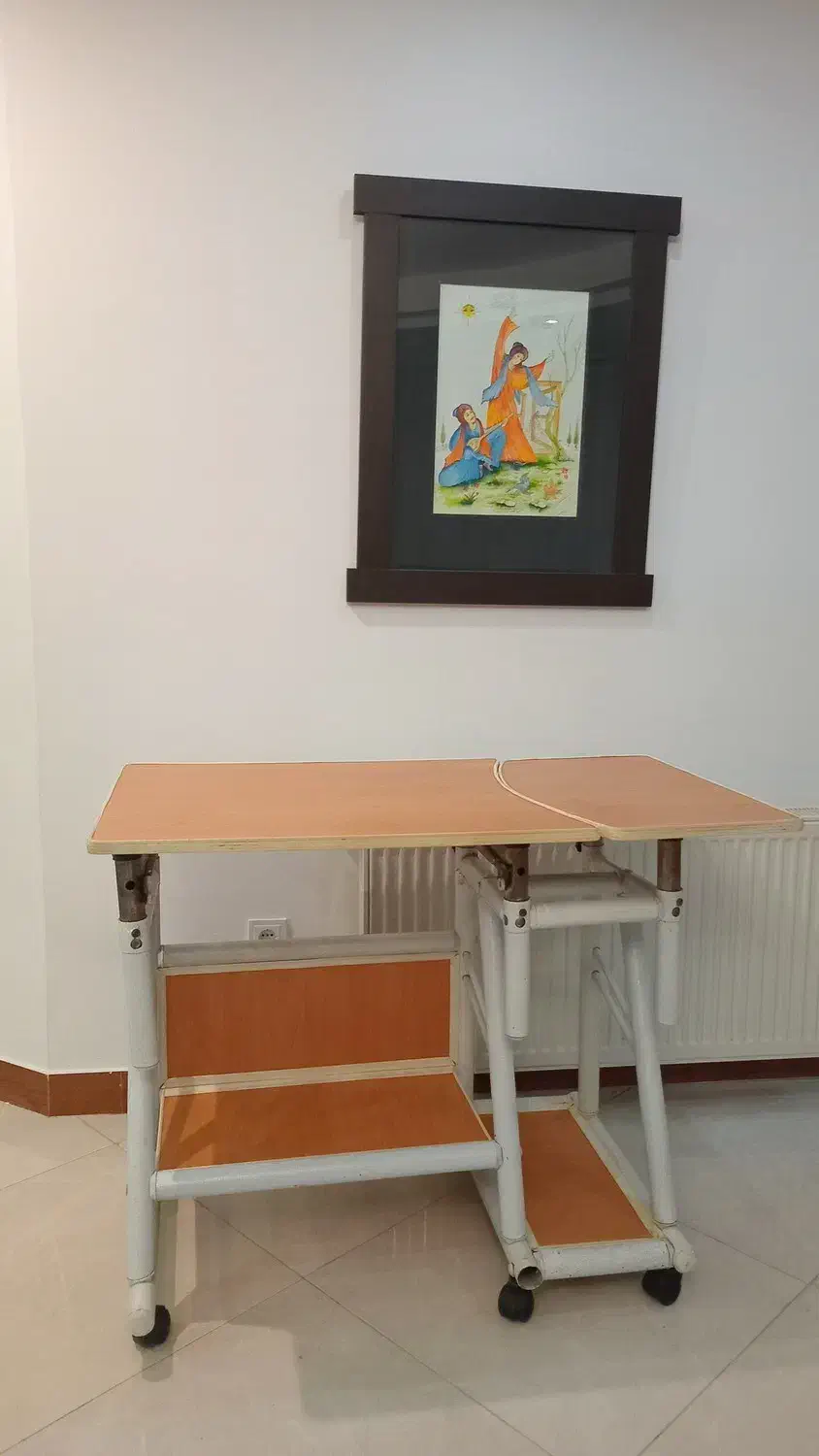 میز کامپیوتر فلزی با صفحه MDF|میز تحریر و کامپیوتر|ساری, |دیوار