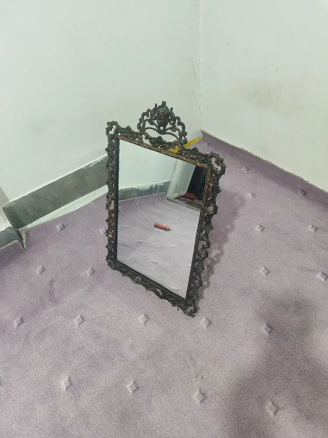 آینه تمام برنج|کلکسیون اشیاء عتیقه|هشتگرد, ینگی امام|دیوار