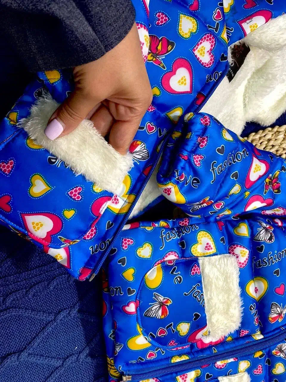 عمده جینی- کاپشن ۴ شماره مگامنت فول خز برره ای|کفش و لباس بچه|یزد, |دیوار