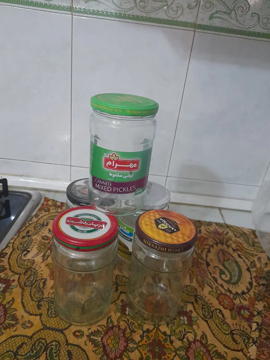 شیشه رب وترشی وغیره|ظروف نگهدارنده، پلاستیکی، یکبارمصرف|تهران, تهرانپارس غربی|دیوار