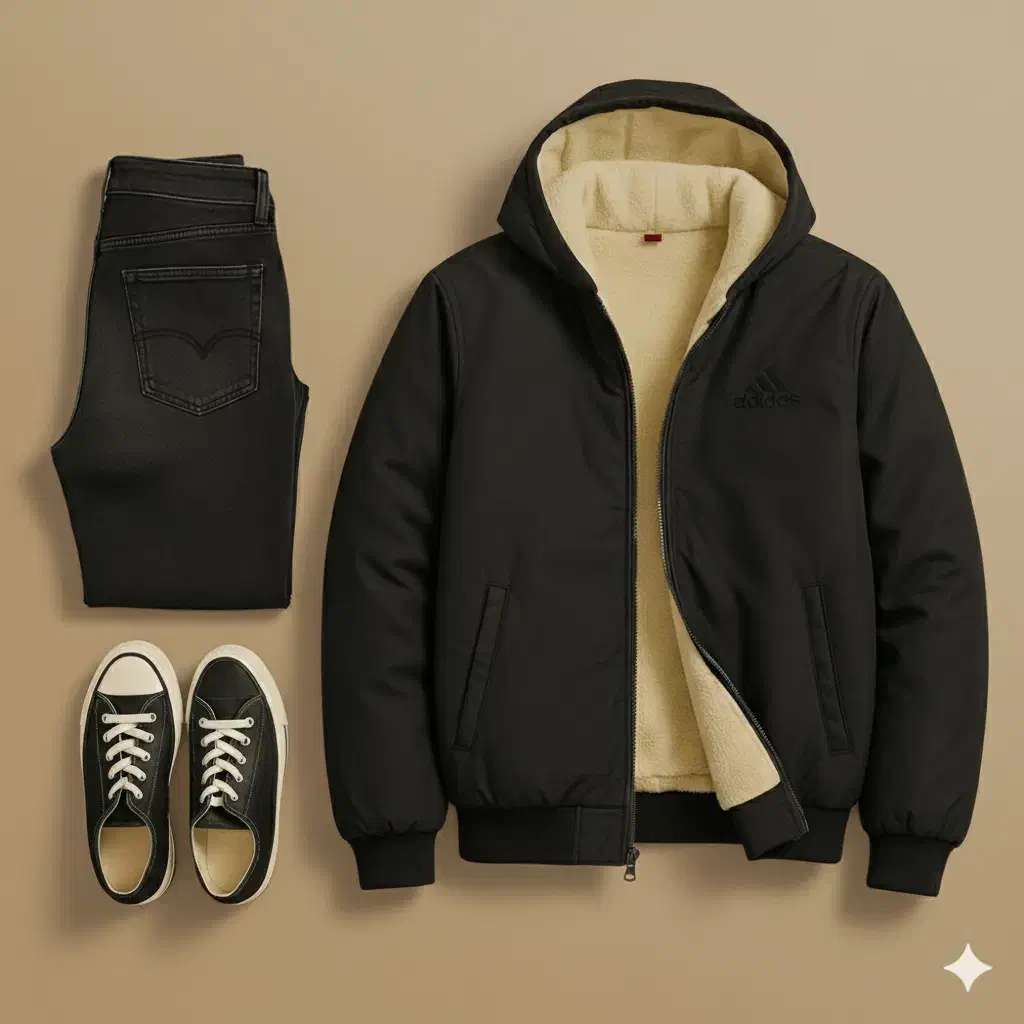 کاپشن مشکی ضدآب مدل Night/گرم سبک/بسیار خوشدوخت|لباس|بجنورد, |دیوار