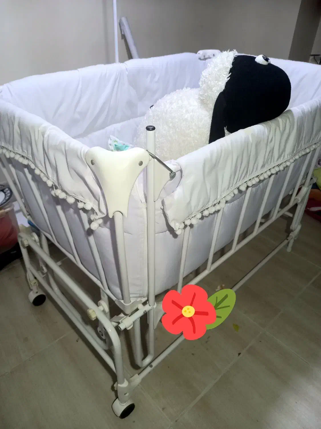 تخت کنارمادر فلزی با تور و تشک شیک و تمیز|اسباب و اثاث بچه|اصفهان, جوزدان الیادران|دیوار